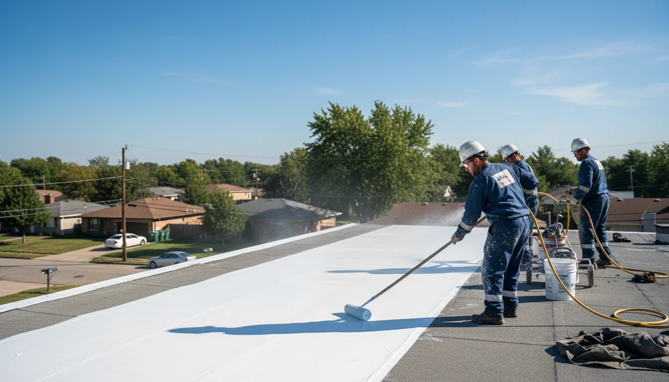 Commercial roof coating in Caledonia, NY near me